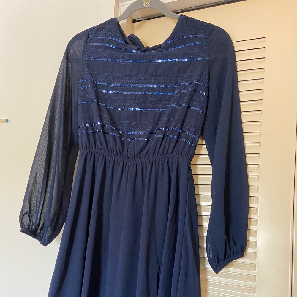 Blue Sequences Formal Dress